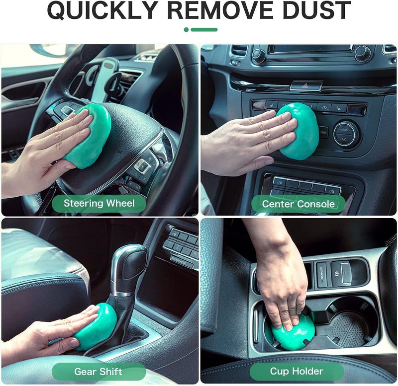 TICARVE Cleaning Gel for Car Detailing Car Cleaning Putty Auto Detailing Gel Detail Tools for Car Interior Cleaner Kit Car Vent Cleaner Automotive Car Cleaner Green - Image 3